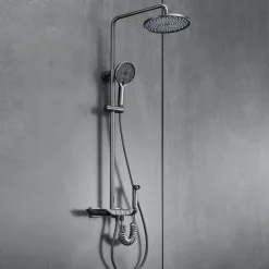 Shower System / Thermostatic Mixer valve Set - Handshower Included Multi Spray Shower Contemporary Electroplated Mount Outside Ceramic Valve Bath Shower Mixer Taps