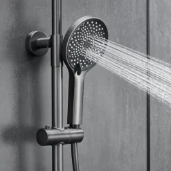 Shower System / Thermostatic Mixer valve Set - Handshower Included Multi Spray Shower Contemporary Electroplated Mount Outside Ceramic Valve Bath Shower Mixer Taps