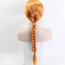 Shrek Women Princess Fiona Wig The Monster Finona Role Play Orange Braided Hair Wig Halloween Wigs