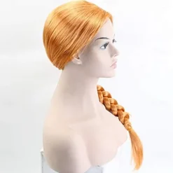 Shrek Women Princess Fiona Wig The Monster Finona Role Play Orange Braided Hair Wig Halloween Wigs