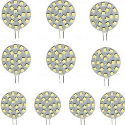 SidePin LED G4 350 Lumens 3 Watt (30W Equal) 180 Degree Beam Angle NOT Dimmable AC-DC 12 Volt JC G4 Bipin Base LED Disc Halogen Replacement Bulb