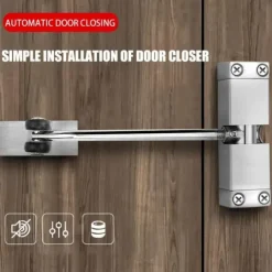 Silent Adjustable Automatic Door Closer,Lightweight, Automatic Door Closer with Soft Close Spring for Effortless, Quiet Door Closing