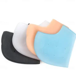 Silicone Anti cracking Heel Cover for Heel Pain and Anti cracking Men's and Women's Soft White Socks for Heel Dry Cracking Foot Cover