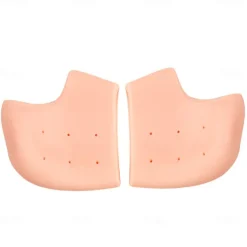 Silicone Anti cracking Heel Cover for Heel Pain and Anti cracking Men's and Women's Soft White Socks for Heel Dry Cracking Foot Cover