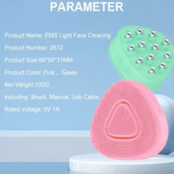 Silicone cleaning ball massage high frequency vibration electric facial cleanser