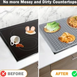 Silicone Stove Mat, Sink Mat Electric Stove Top Cover, Placemat, Electronic Stove Heat Insulation Mat, Drying Mat, Kitchen Items