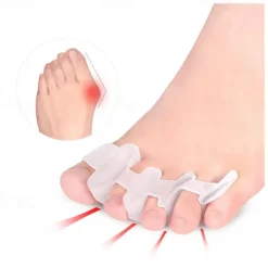 Silicone Thong Sandal Toe Flip Big Toe Spreader Cushion Bunion Pads Hard Silicone Toe Finger Separator 4 Hole Hallux Valgus Orthopedic Spacers Bunion Overlapping Hammer Foot Corrector