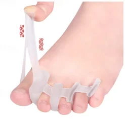 Silicone Thong Sandal Toe Flip Big Toe Spreader Cushion Bunion Pads Hard Silicone Toe Finger Separator 4 Hole Hallux Valgus Orthopedic Spacers Bunion Overlapping Hammer Foot Corrector