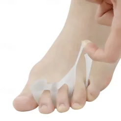 Silicone Thong Sandal Toe Flip Big Toe Spreader Cushion Bunion Pads Hard Silicone Toe Finger Separator 3 Hole Hallux Valgus Orthopedic Spacers Bunion Overlapping Hammer Foot Corrector