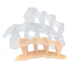 Silicone Thong Sandal Toe Flip Big Toe Spreader Cushion Bunion Pads Hard Silicone Toe Finger Separator 3 Hole Hallux Valgus Orthopedic Spacers Bunion Overlapping Hammer Foot Corrector