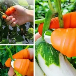 Silicone Thumb Knife Finger Protector Vegetable Harvesting Knife Plant Blade Scissors Cutting Rings Garden Gloves
