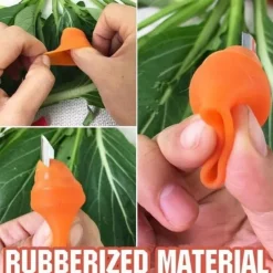 Silicone Thumb Knife Finger Protector Vegetable Harvesting Knife Plant Blade Scissors Cutting Rings Garden Gloves