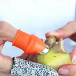 Silicone Thumb Knife Finger Protector Vegetable Harvesting Knife Plant Blade Scissors Cutting Rings Garden Gloves