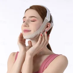 Silicone V Shape Bandage Face Lift Up Slimming Mask Belt Anti Wrinkle Reduce Double Chin Band V Face Chin Cheek Strap