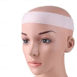 Silicone Wig Headband Transparent Silicone Wig Hair Bands Non-Slip Silicone Headband with Wig Net Cap and Edge Brush for Women Unisex