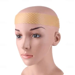 Silicone Wig Headband Transparent Silicone Wig Hair Bands Non-Slip Silicone Headband with Wig Net Cap and Edge Brush for Women Unisex