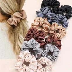 Silk Hair Scrunchies Ties for Frizz & Breakage Prevention, 100% Mulberry, No Damage, Elastic Ponytail Holders, 1Pc