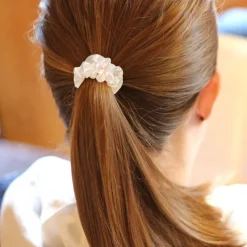 Silk Hair Scrunchies Ties for Frizz & Breakage Prevention, 100% Mulberry, No Damage, Elastic Ponytail Holders, 1Pc