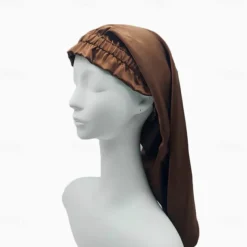Silk Long Elastic Band Long Hair Sleeping Cap Breathable Windproof Warm Silk Mulberry Silk Elastic Hair Cap Hat