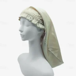 Silk Long Elastic Band Long Hair Sleeping Cap Breathable Windproof Warm Silk Mulberry Silk Elastic Hair Cap Hat