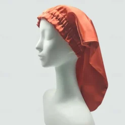 Silk Long Elastic Band Long Hair Sleeping Cap Breathable Windproof Warm Silk Mulberry Silk Elastic Hair Cap Hat