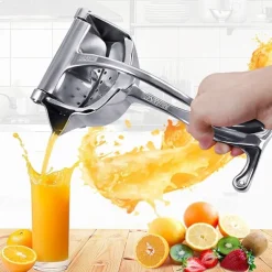 Silver Metal Manual Juicer Fruit Squeezer Juice Lemon Orange Press Household Multifunctional Kitchen Drinkware Supplies