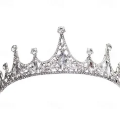 Silver Tiara and Crown for Women Crystal Queen Crowns Rhinestone Princess Tiaras for Girl Bride Wedding Hair Accessories for Bridal Birthday Party Prom Halloween Cos-play Costume Christmas