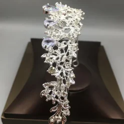 Silver Tiara and Crown for Women Crystal Queen Crowns Rhinestone Princess Tiaras for Girl Bride Wedding Hair Accessories for Bridal Birthday Party Prom Halloween Cos-play Costume Christmas