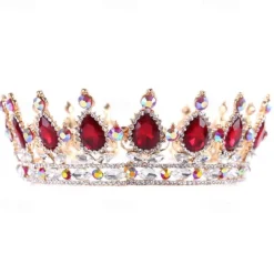 Silver Tiara and Crown for Women Crystal Queen Crowns Rhinestone Princess Tiaras for Girl Bride Wedding Hair Accessories for Bridal Birthday Party Prom Halloween Cos-play Costume
