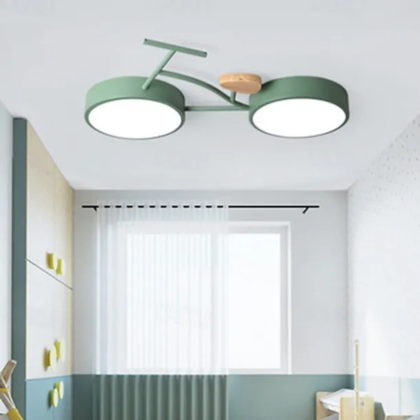 Simple And Creative Child And Boy Room Ceiling Light Led Bicycle Lighting 24W