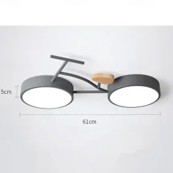 Simple And Creative Child And Boy Room Ceiling Light Led Bicycle Lighting 24W