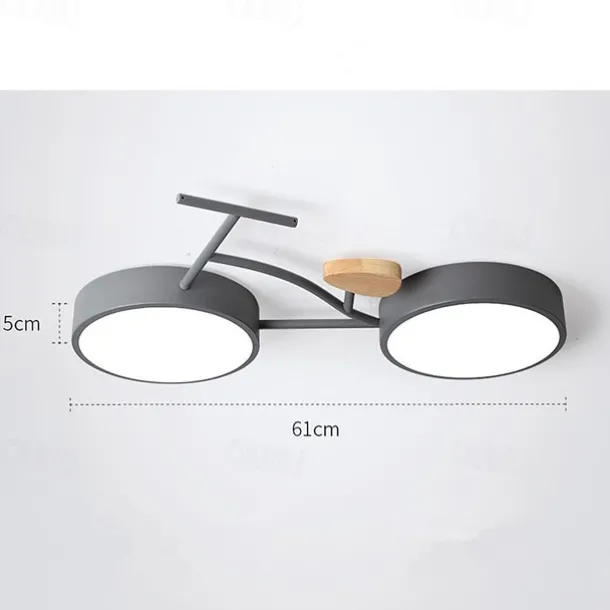 Simple And Creative Child And Boy Room Ceiling Light Led Bicycle Lighting 24W