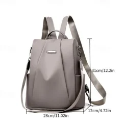 Simple Small Anti-Theft Backpack, Two-way Shoulder Bag, Waterproof Bookbag For School & Travel (12.2*11.02*4.72) Inch, Back to School Gift