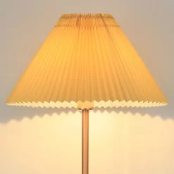 Simple Wood Modern Nordic Solid Wood Apartment House Indoor Floor Lamp Fabric Shade E27 Bedside Lamp Wood Dark Wood