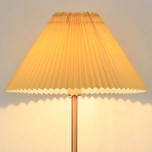 Simple Wood Modern Nordic Solid Wood Apartment House Indoor Floor Lamp Fabric Shade E27 Bedside Lamp Wood Dark Wood