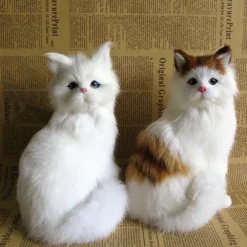 Simulated Animal Cat Creative Decoration Decoration Decoration Simulated Cat Model Squatting Cat Persian Cat Flower Cat Squatting Cat Little Cat