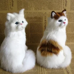 Simulated Animal Cat Creative Decoration Decoration Decoration Simulated Cat Model Squatting Cat Persian Cat Flower Cat Squatting Cat Little Cat