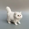 Simulated Cat Simulated Gray Cat Small Cat Decorations Flower Cat Crafts Toys Persian Cat Window Decorations（Random cat pupil color）