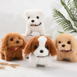 Simulated Electric Dog Plush Electric Dog Can Walk Bark Nod And Wag Its Tail Children's Toy Dog Stall