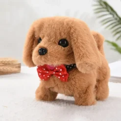 Simulated Electric Dog Plush Electric Dog Can Walk Bark Nod And Wag Its Tail Children's Toy Dog Stall