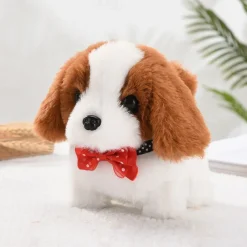 Simulated Electric Dog Plush Electric Dog Can Walk Bark Nod And Wag Its Tail Children's Toy Dog Stall