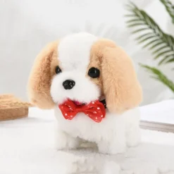 Simulated Electric Dog Plush Electric Dog Can Walk Bark Nod And Wag Its Tail Children's Toy Dog Stall
