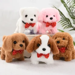 Simulated Electric Dog Plush Electric Dog Can Walk Bark Nod And Wag Its Tail Children's Toy Dog Stall