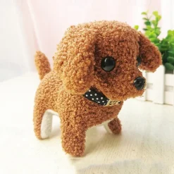 Simulated Electric Dog Plush Electric Dog Can Walk Bark Nod And Wag Its Tail Children's Toy Dog Stall