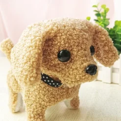 Simulated Electric Dog Plush Electric Dog Can Walk Bark Nod And Wag Its Tail Children's Toy Dog Stall