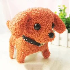 Simulated Electric Dog Plush Electric Dog Can Walk Bark Nod And Wag Its Tail Children's Toy Dog Stall