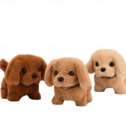 Simulated Electric Dog Plush Electric Dog Can Walk Bark Nod And Wag Its Tail Children's Toy Dog Stall
