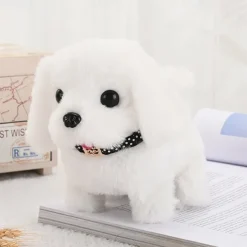 Simulated Electric Dog Plush Electric Dog Can Walk Bark Nod And Wag Its Tail Children's Toy Dog Stall