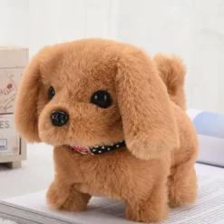 Simulated Electric Dog Plush Electric Dog Can Walk Bark Nod And Wag Its Tail Children's Toy Dog Stall