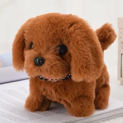 Simulated Electric Dog Plush Electric Dog Can Walk Bark Nod And Wag Its Tail Children's Toy Dog Stall